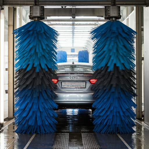 Auto in de wasstraat